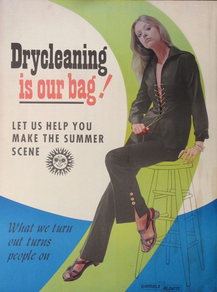 summer dry cleaning old poster