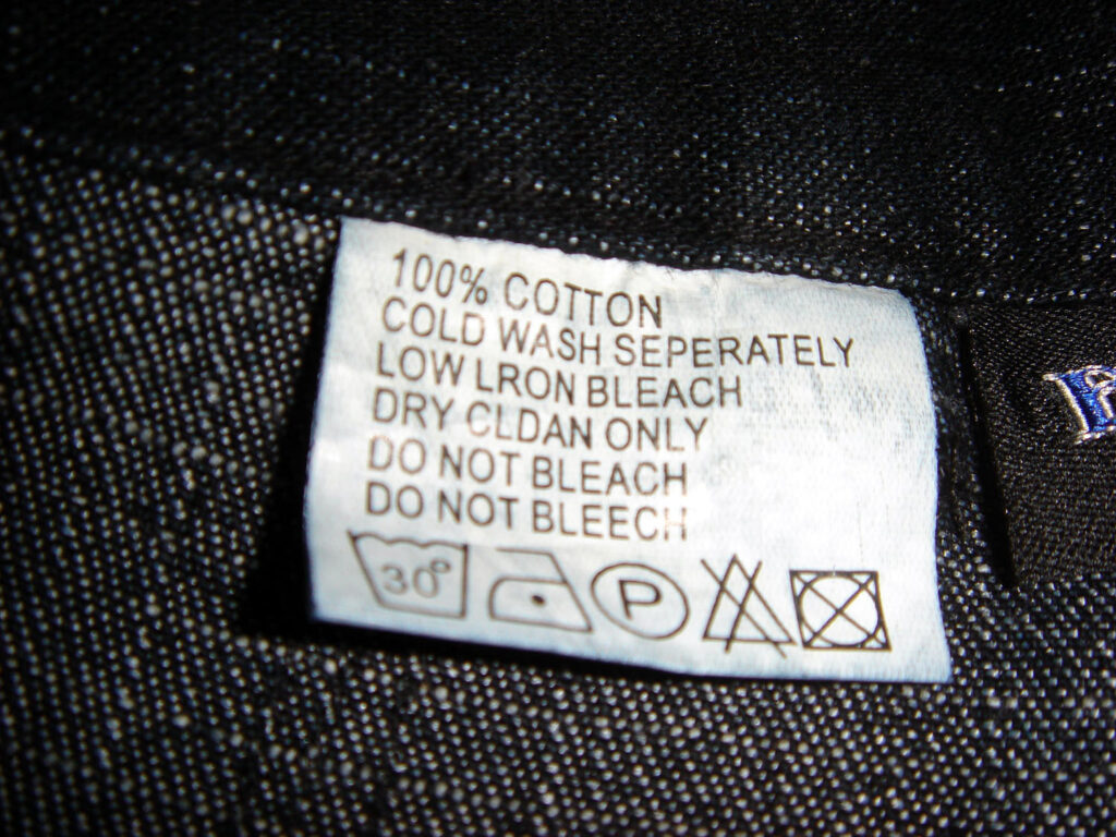 Reading Clothing Labels